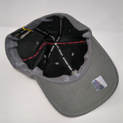 Under Armour Fitted Hat Gray Large/XL Embroidered Logo Stretch 6 Panel