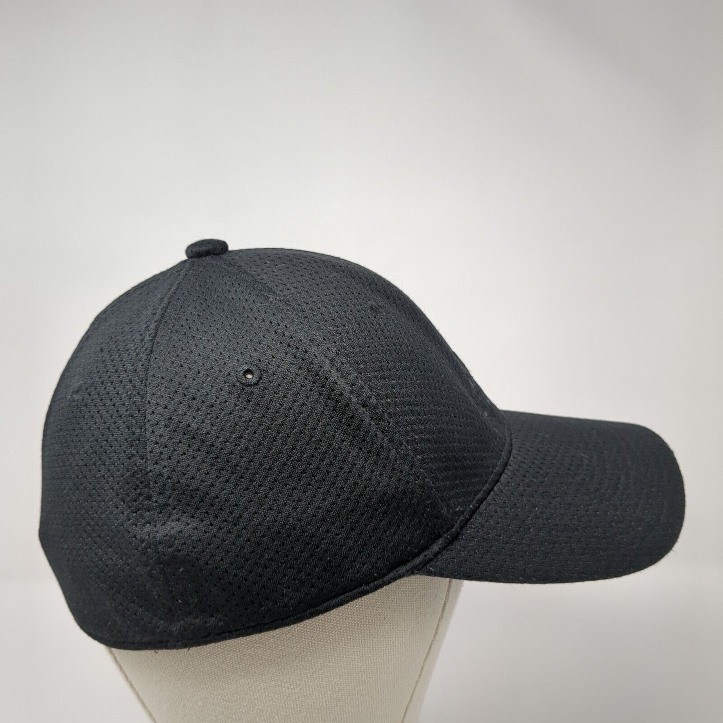 Adidas Fitted Baseball Cap Black One Size Lightweight Breathable Embroidered