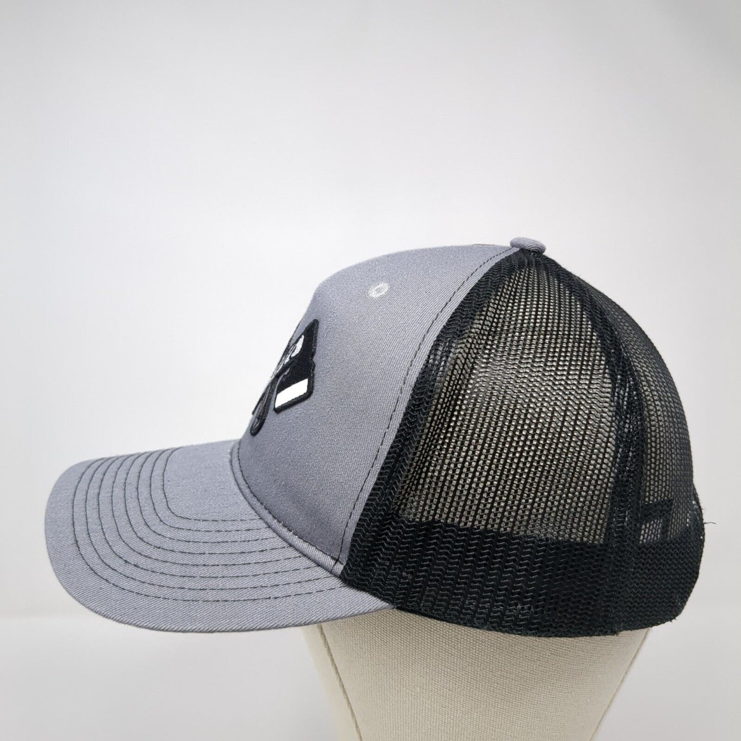 Crossed Axes Snapback Trucker Hat Gray OS Adjustable Mesh Back Port Authority