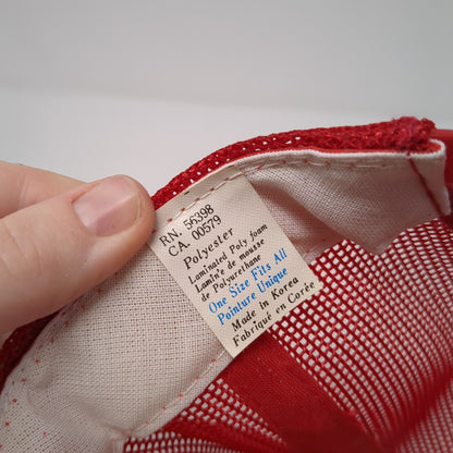 Ste. Chapelle Vineyards Snapback Trucker Hat Red One Size Adjustable Mesh Back