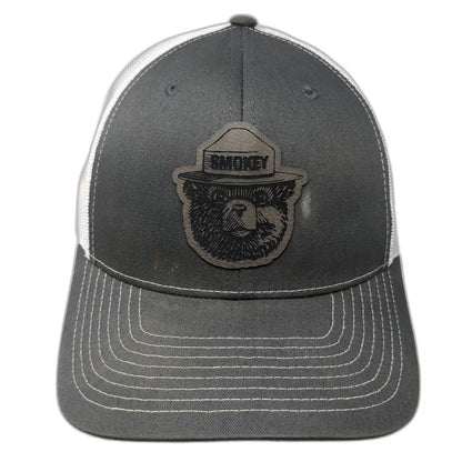 Richardson Trucker Hat Gray One Size Smokey Bear Only You Forest Fire Mesh Back