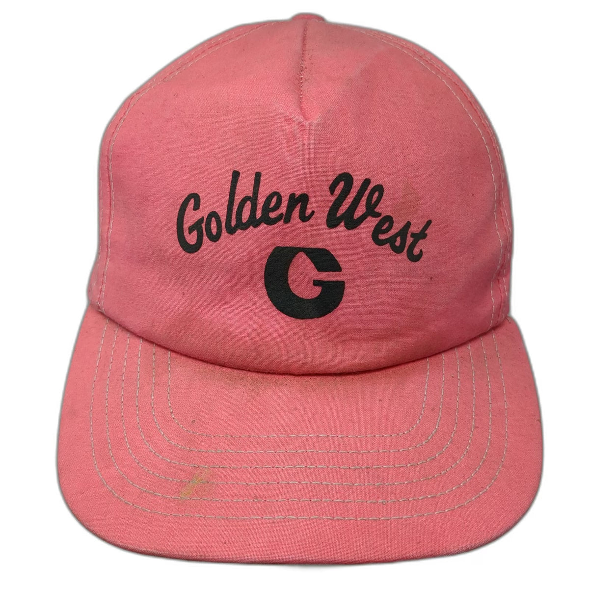 Identity Headwear 5 Panel Purple Hat Snapback Golden West G Logo USA Vintage