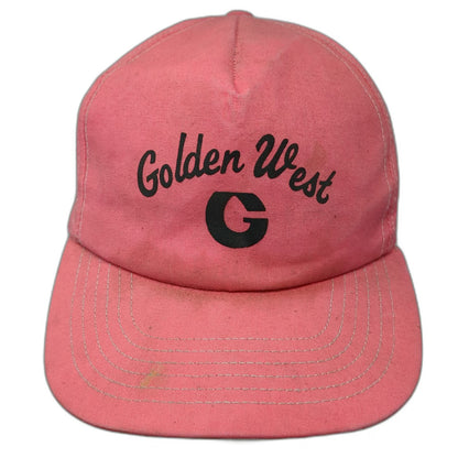 Identity Headwear 5 Panel Purple Hat Snapback Golden West G Logo USA Vintage