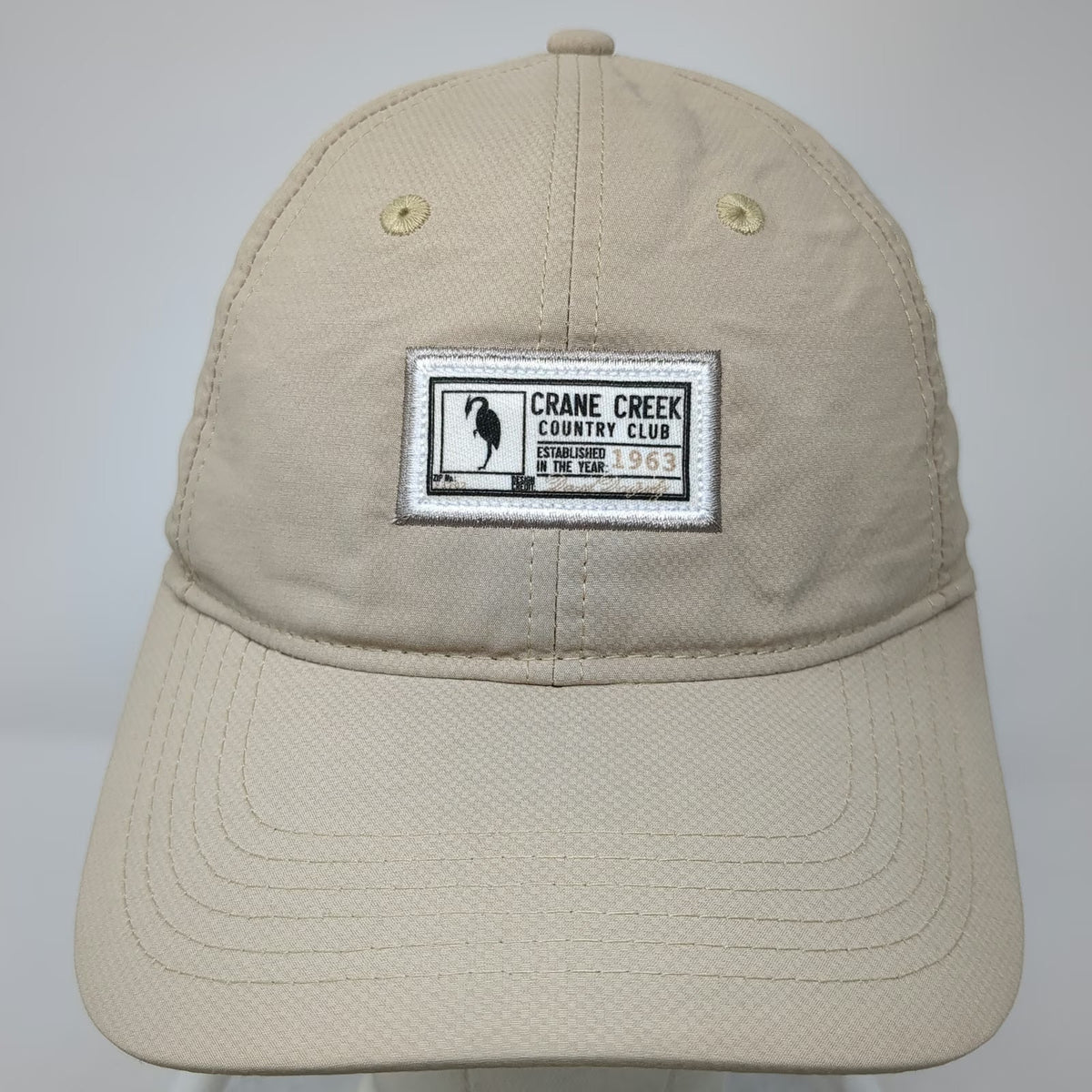 Ahead Beige Baseball Cap One Size Crane Creek Country Club Performance Hat