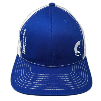 Richardson Trucker Hat Blue OSFM Consolidated Supply Co Oregon Idaho Mesh Hat