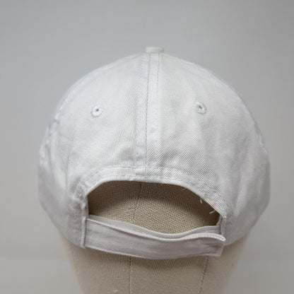 Port & Company Strapback Hat White OS Adjustable Vented Holes 6 Panel Blank