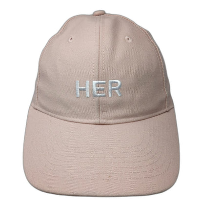 Burberry Baseball Cap Pink One Size HER Embroidery Slideback Hat Cotton Promo
