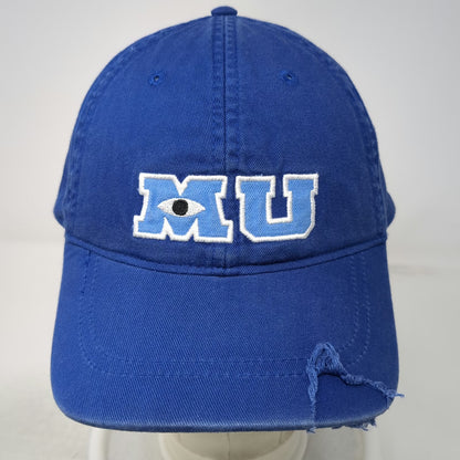 Disney Baseball Cap Blue One Size Monsters University Embroidered MU Logo Hat