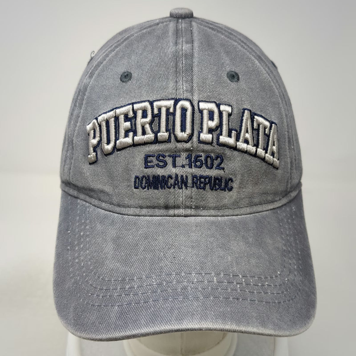 Island Life Puerto Plata Dominican Republic Gray One Size Baseball Cap Hat