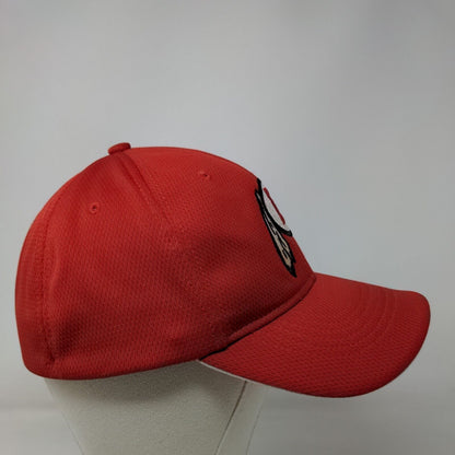 Nike Golf Men's Fitted Hat Red M-L Embroidered Yutes L Logo 100% Polyester