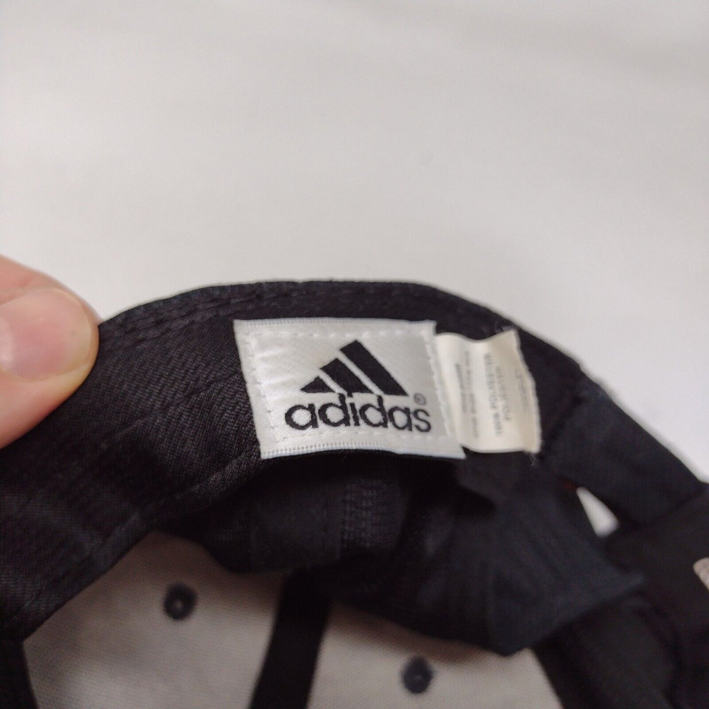 Adidas 3 Stripes Strapback Hat Black OSFA Climalite Embroidered