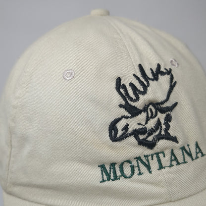 Montana Slideback Baseball Cap Beige One Size Adjustable Embroidered 6 Panel