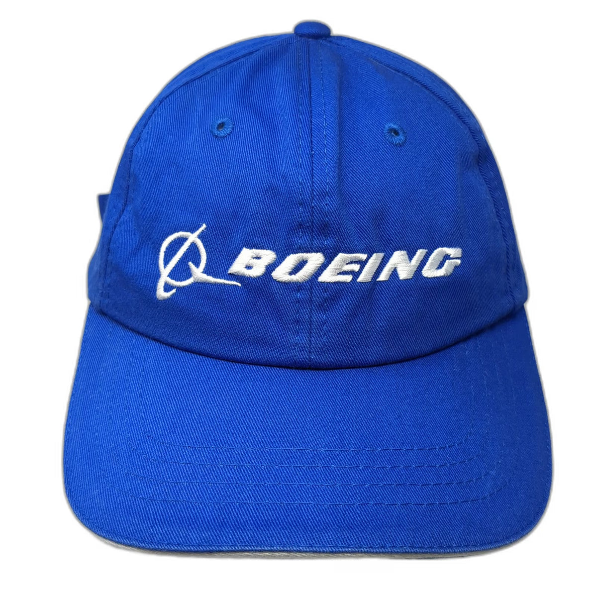 Boeing Baseball Cap Blue One Size Adjustable Embroidered Logo Cotton Hat Curved