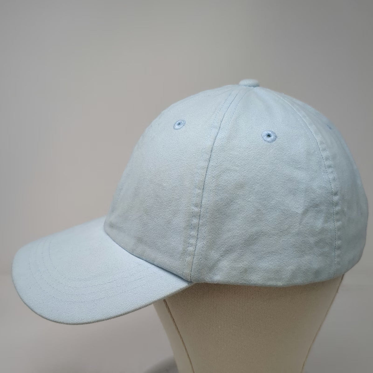 Blue Baseball Cap One Size Adjustable Blank Curved Brim Plain Solid Cotton Hat