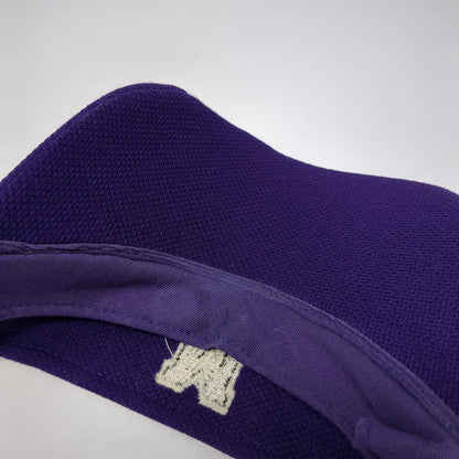 Letter M Adult Strapback Sun Visor Hat Purple OS Adjustable Augusta Sportswear