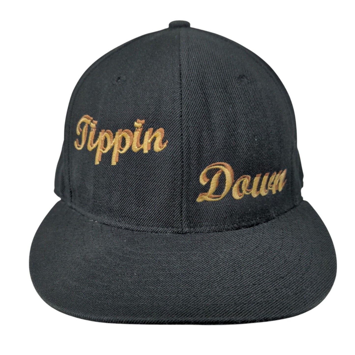 Tippin Down 40 Fitted Hat Black Size 7 3/4 Lightweight Embroidered 6 Panel Lids