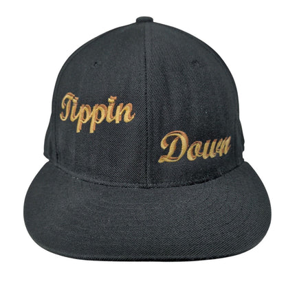 Tippin Down 40 Fitted Hat Black Size 7 3/4 Lightweight Embroidered 6 Panel Lids