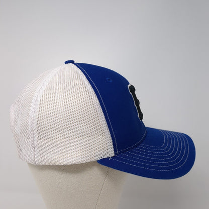 Letter B Snapback Mesh Back Trucker Hat Blue One Size Richardson 6 Panel