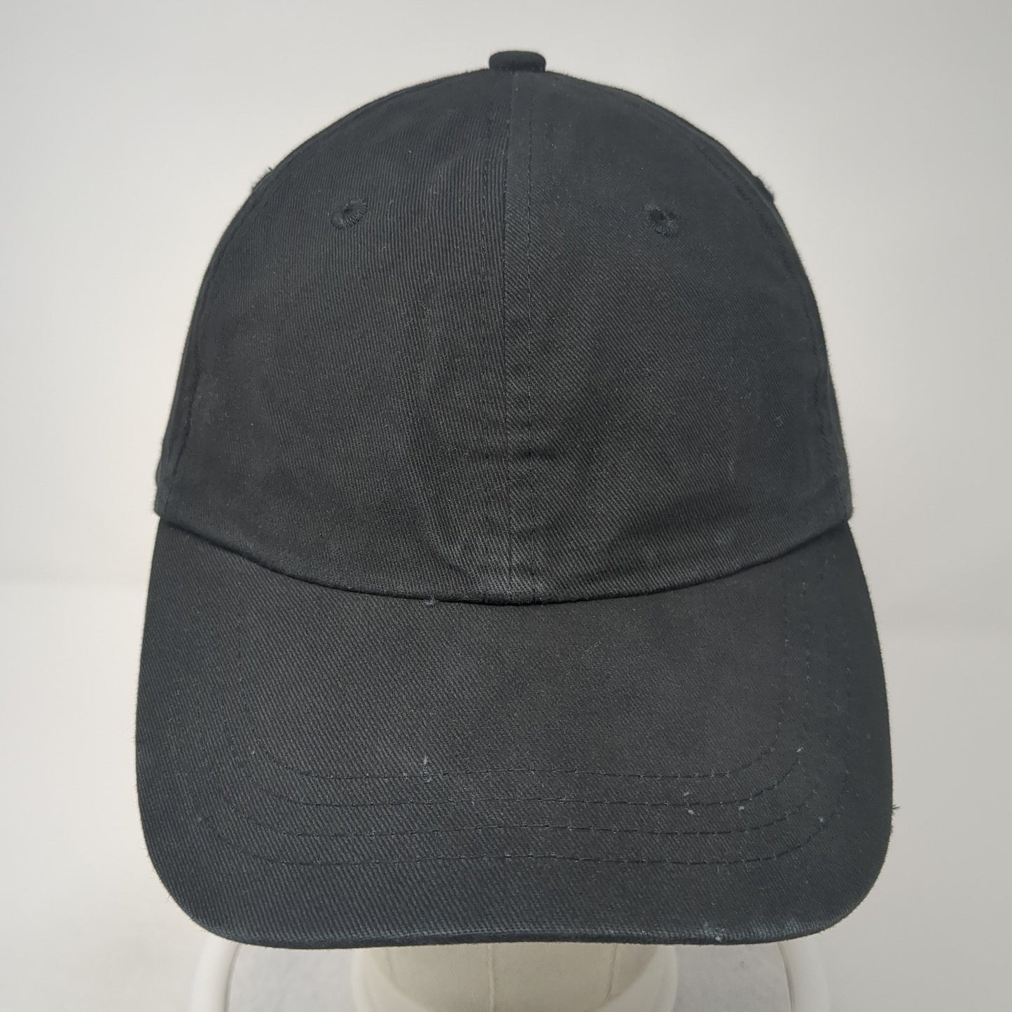 Unbranded Strapback Hat Black One Size Outdoor Vent Holes 6 Panel Blank