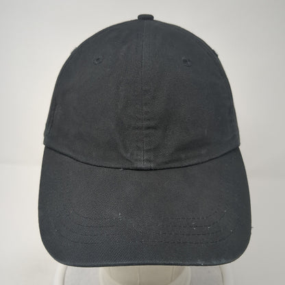 Unbranded Strapback Hat Black One Size Outdoor Vent Holes 6 Panel Blank