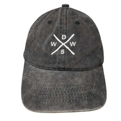 WDW5 Slideback Hat Gray One Size Adjustable Solid 6 Panel Vent Holes