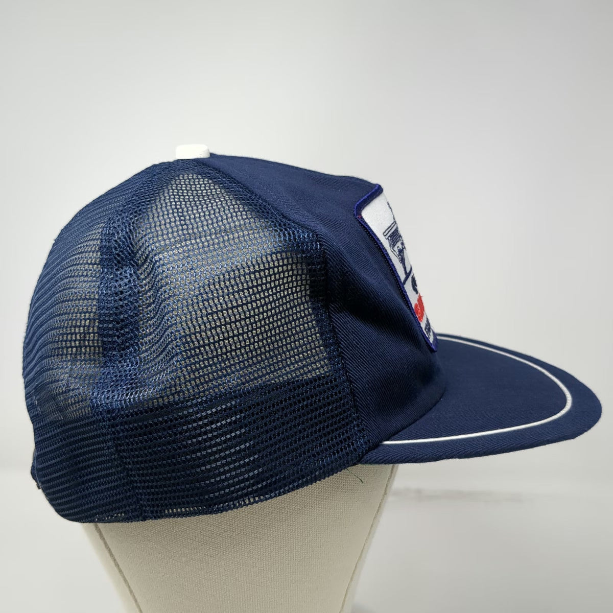 Rockwell Sawbuck Frame Trim Saw Blue Trucker Hat Snapback Patch USA Vintage