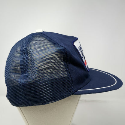 Rockwell Sawbuck Frame Trim Saw Blue Trucker Hat Snapback Patch USA Vintage