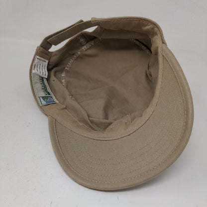 Lunada Bay Strapback Army Cap Tan OSFA Adjustable Vented Holes Blank Cotton