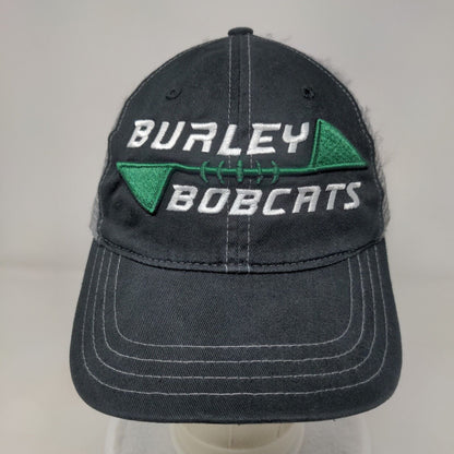 Burley Bobcats Snapback Trucker Hat Black OS Adjustable Mesh Back Richardson