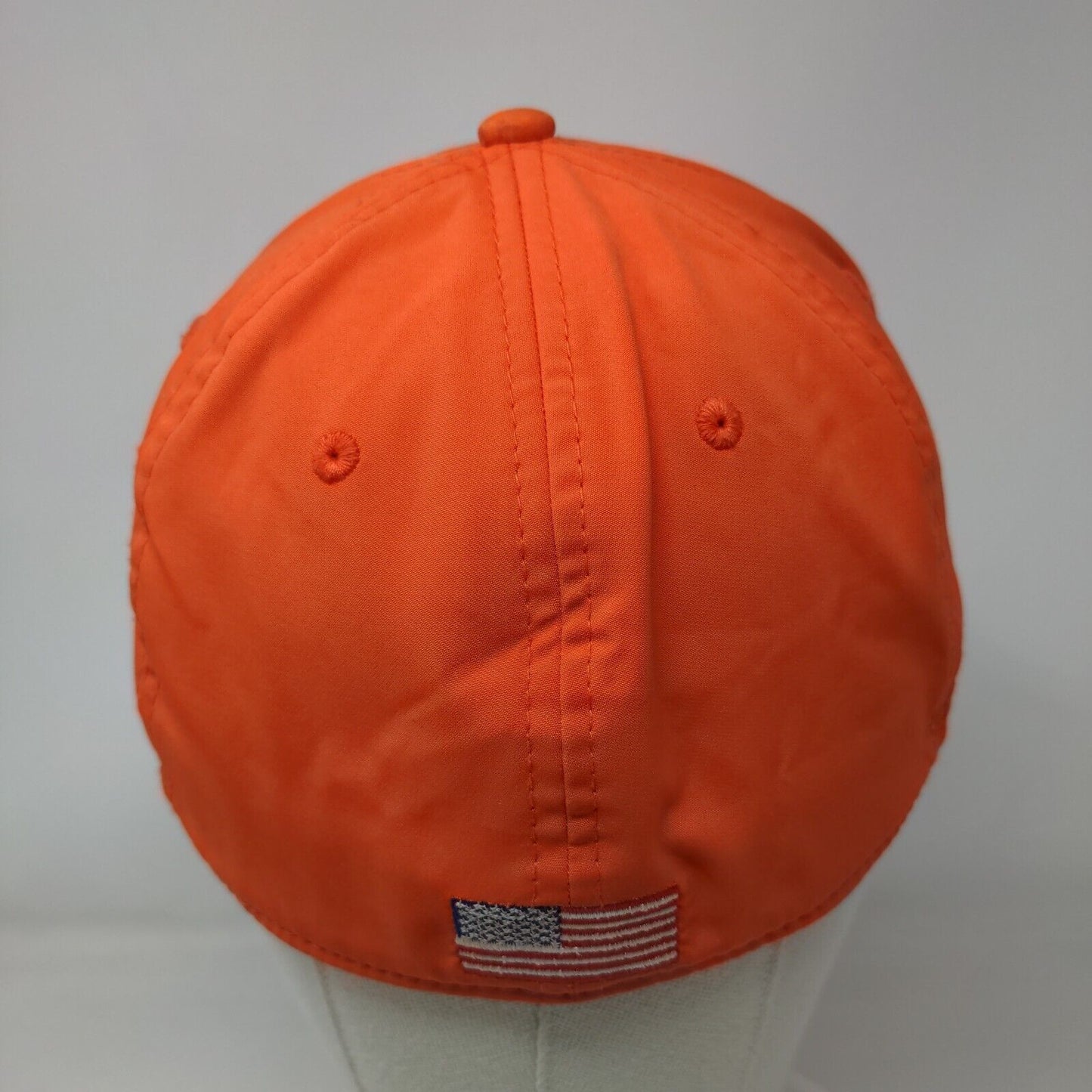 Dome Headwear Fitted Hat Orange Small/Medium Embroidered Logo Trojan
