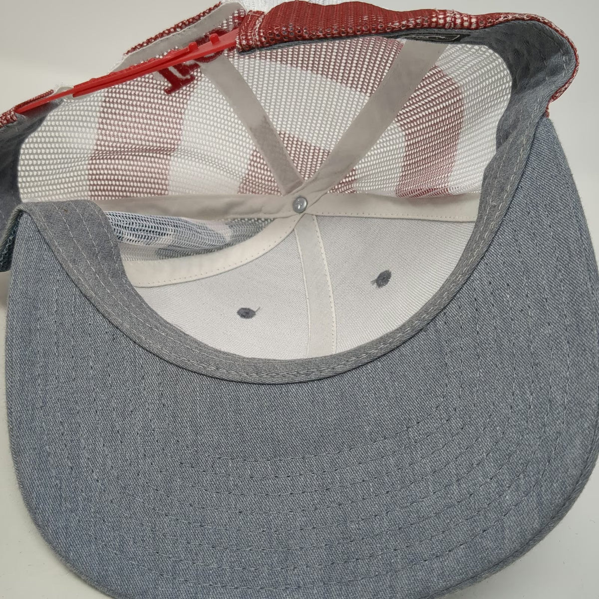 Richardson Trucker Hat Gray One Size American Flag Mesh CAPITAL Trex Embroidery