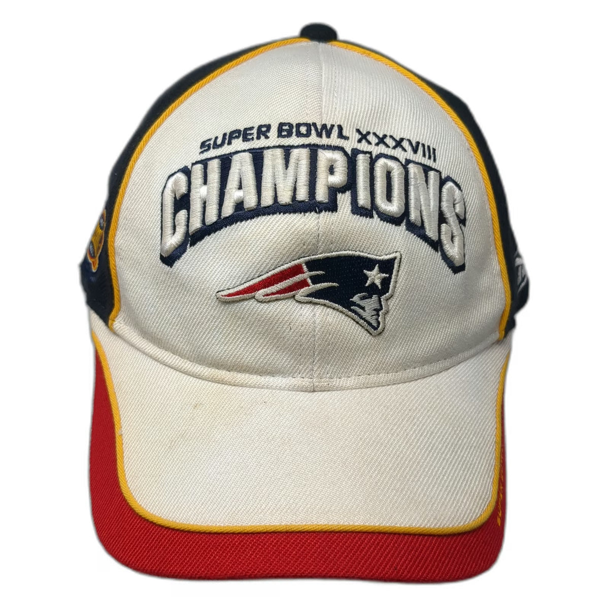 New England Patriots NFL Reebok Super Bowl XXXVIII Champions Hat White One Size