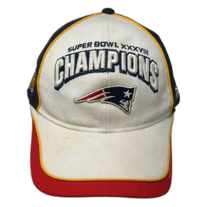 New England Patriots NFL Reebok Super Bowl XXXVIII Champions Hat White One Size