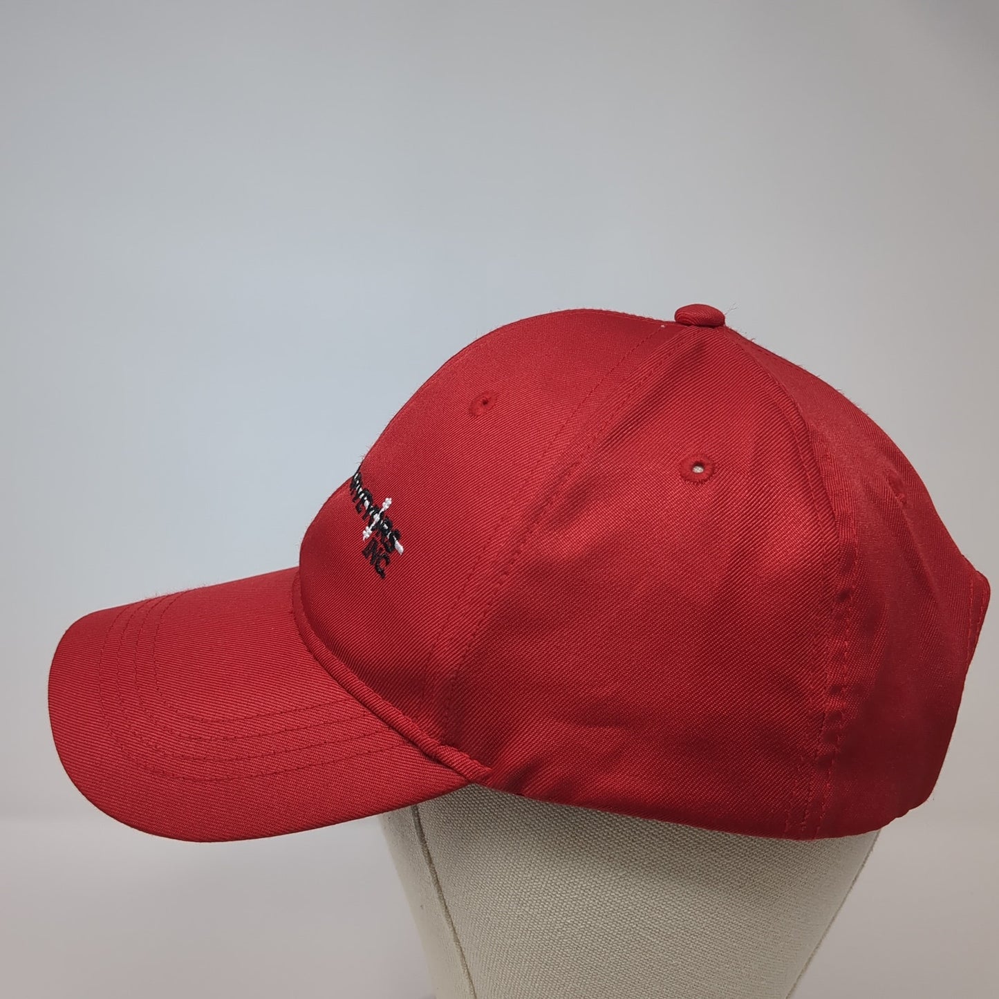 Garcia Surveyors Inc. Strapback Hat Red One Size Adjustable Cap America