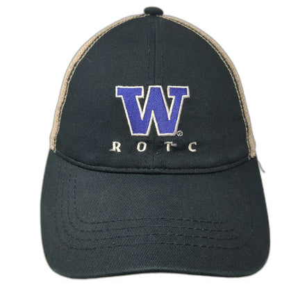 HitWear Trucker Hat Black One Size Mesh Back University of Washington ROTC W