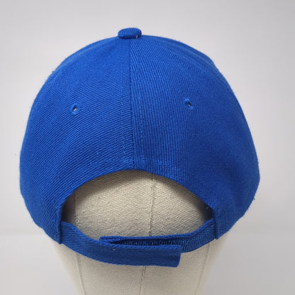 Canada Maple Leaf Strapback Hat Blue One Size Adjustable Embroidered