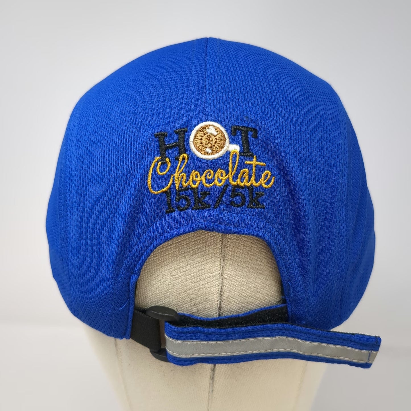 5 Panel Blue One Size Hat Will Run For Chocolate Reflective Running Performance