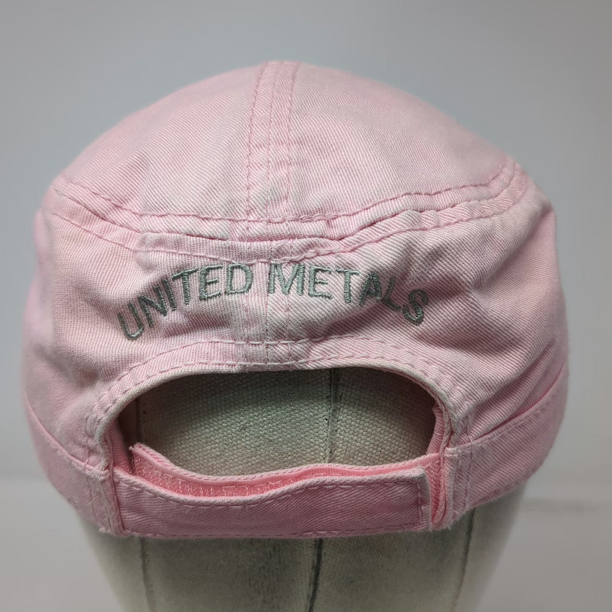 OTTO Army Cap Pink One Size United Metals Strapback Cotton Cadet Style Work Hat