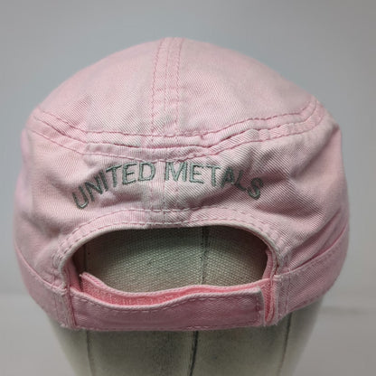 OTTO Army Cap Pink One Size United Metals Strapback Cotton Cadet Style Work Hat