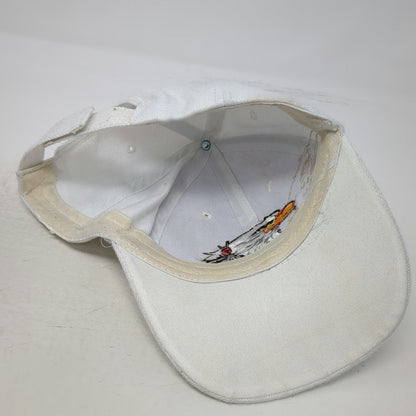Native Pride White Baseball Cap One Size Embroidered Eagle Feather Strapback Hat