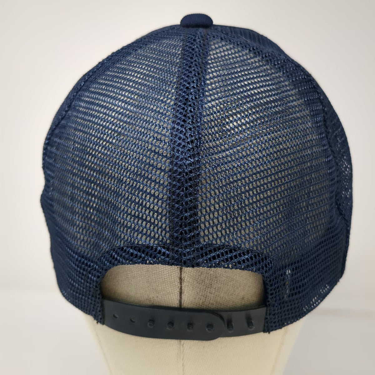Signature Captain Yellow Scrambled Eggs Mesh Snapback Blue Trucker Hat Vintage