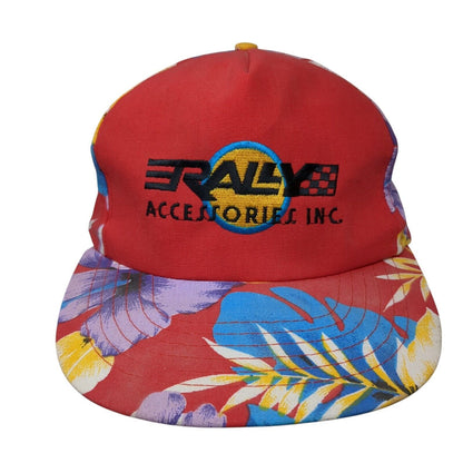 Rally Accessories Inc Snapback Hat Multi One Size Adjustable Embroidered Floral