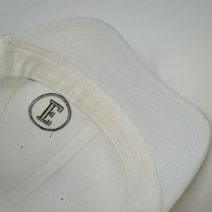 Yupoong White Trucker Hat One Size Entrepreneur Embroidered Mesh Back Snapback