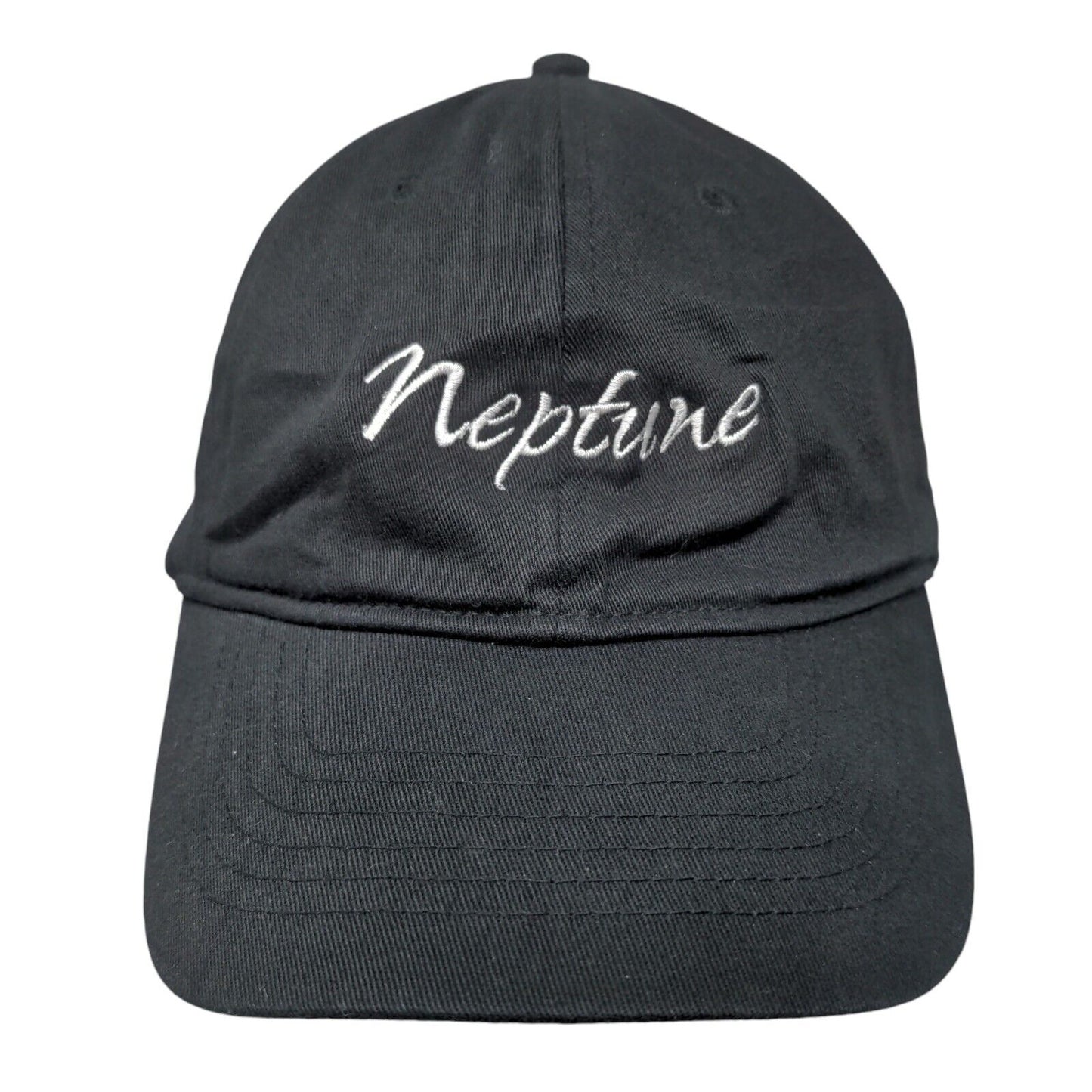 Neptune Fitted Hat Black Large/XL Embroidered 6 Panel Nu-Fit KC Caps