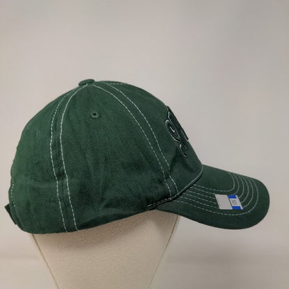 Captivating Headwear Men's Strapback Hat Green Embroidered Spartans Logo Cotton