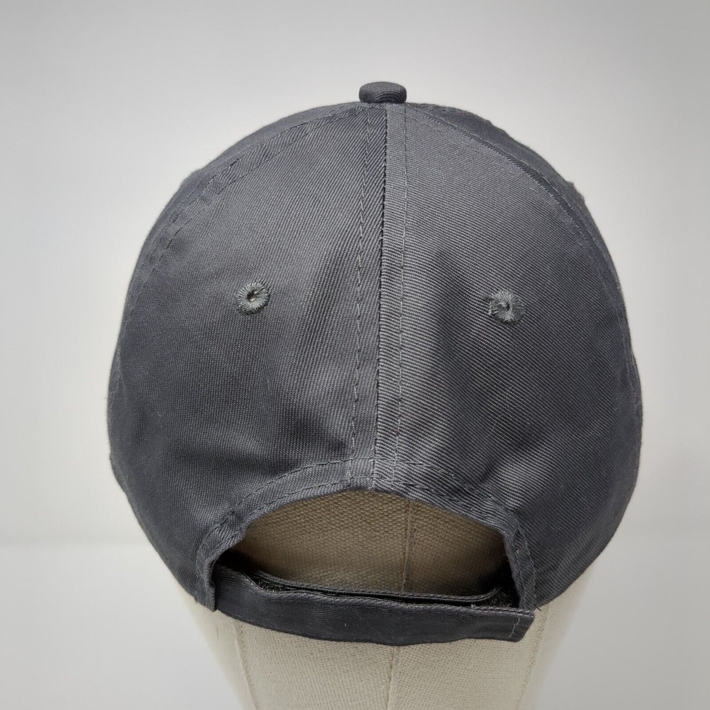 Blue Stone Strapback Hat Gray One Size Adjustable Embroidered Port & Company