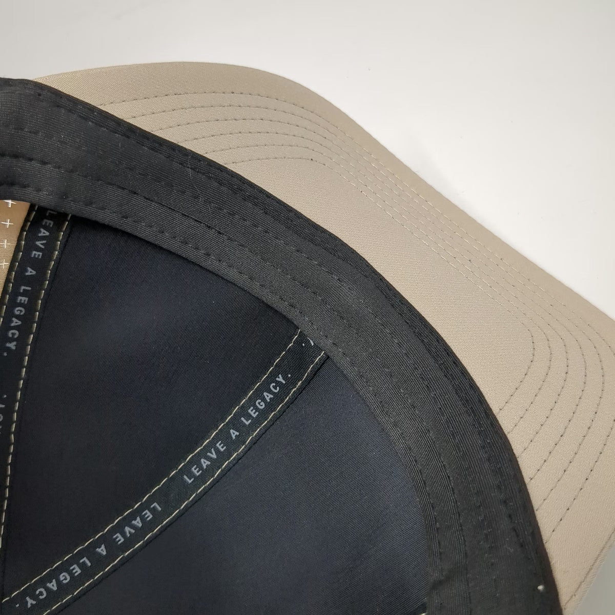 UNRL Trucker Hat Beige One Size Saint Paul Supply Co Perforated Snapback Black