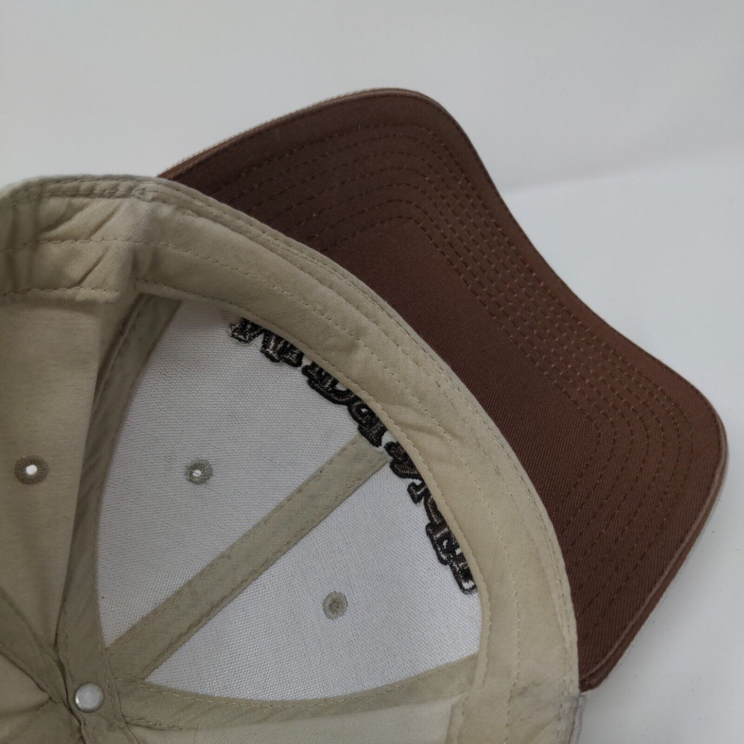 Mudslinger Slideback Hat Tan OSFA Adjustable Embroidered 6 Panel Jeep Workwear