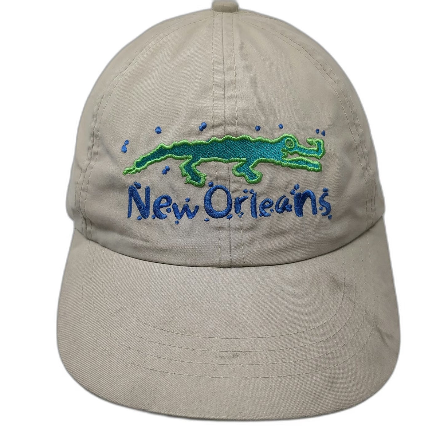 RCC Baseball Cap Beige Strapback New Orleans Alligator Openview 2001 Hat