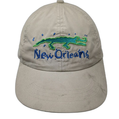 RCC Baseball Cap Beige Strapback New Orleans Alligator Openview 2001 Hat